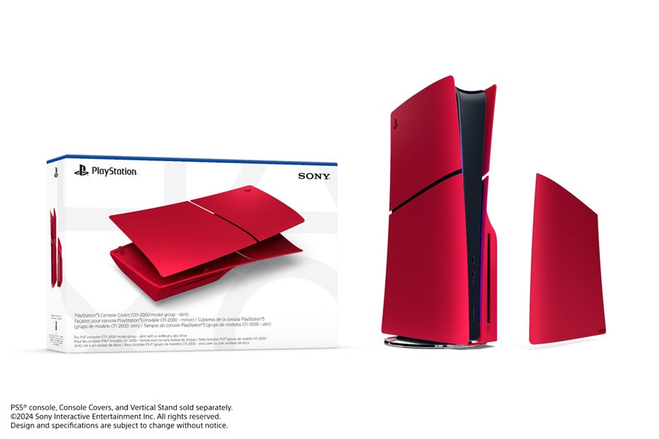 PS5 CONSOLE COVER VOLCANIC RED (STANDARD SLIM)
