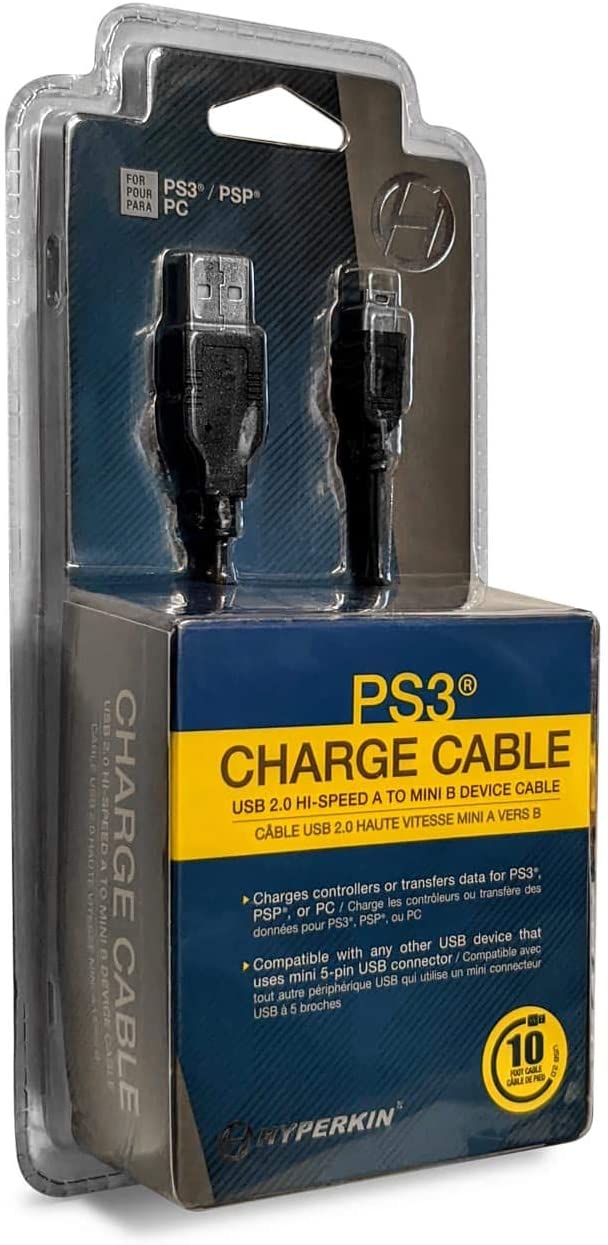 PS3 USB 10ft Charging Cable (Hyperkin)