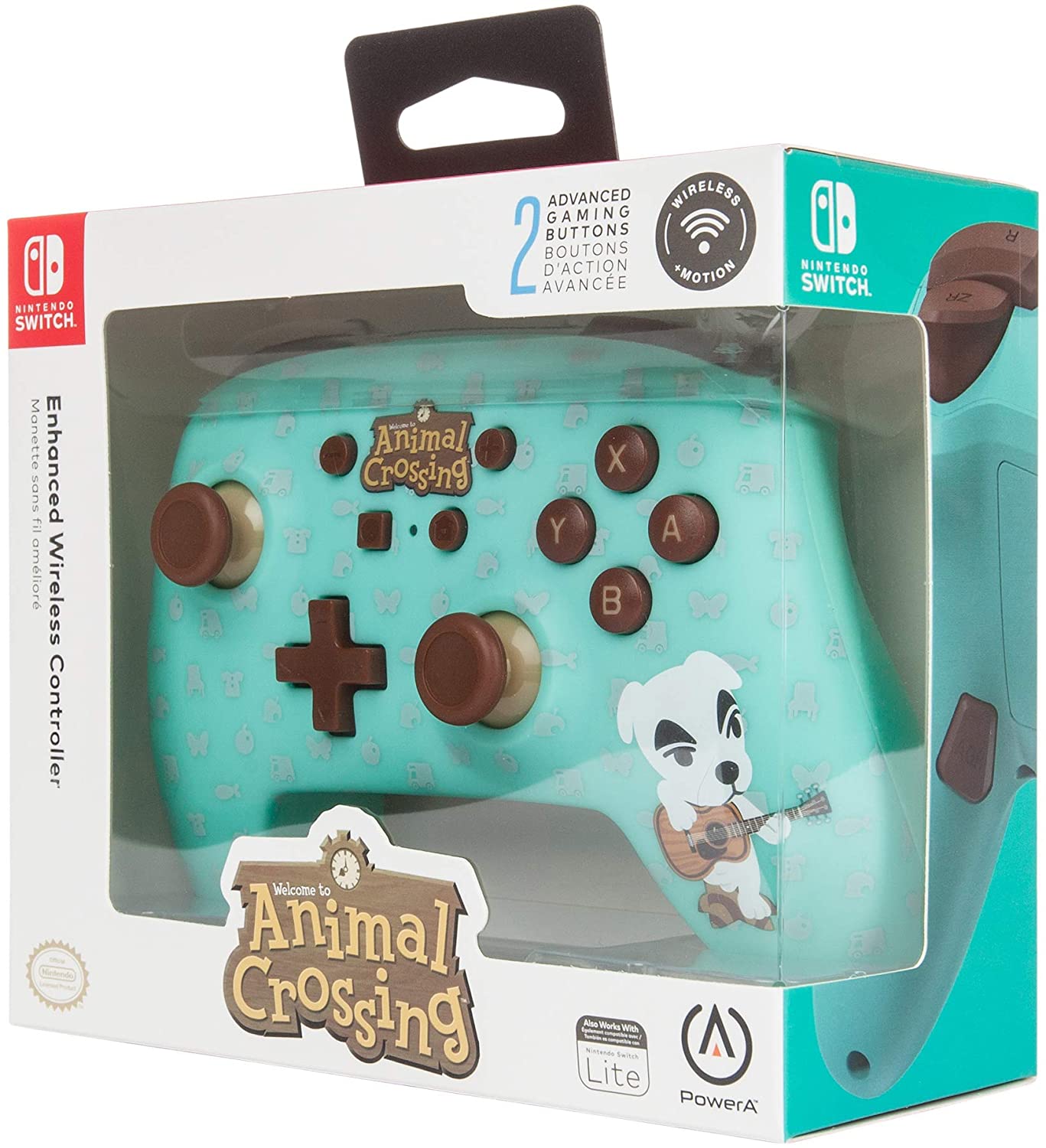 Nintendo Switch KK Slider Animal Crossing Enhanced Wireless Controller - Green/Brown