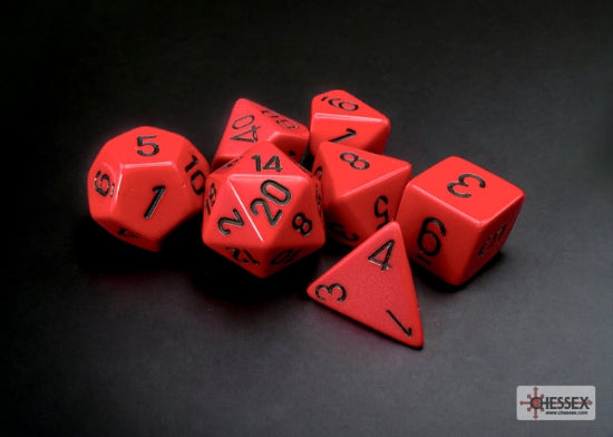 Dice - Chessex Polyhedral 7-Die Set Opaque Red/Black