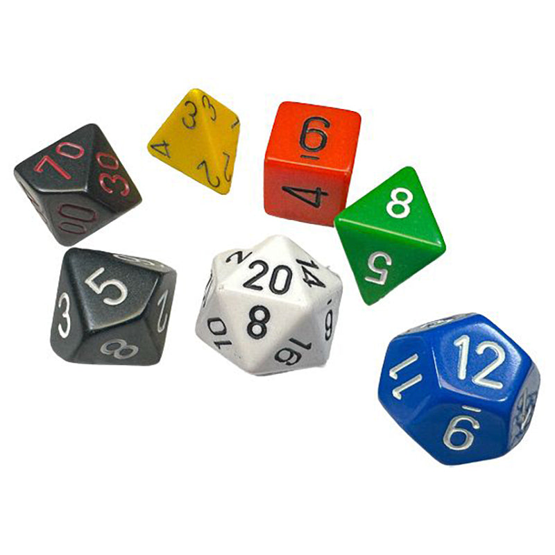 Dice - Chessex Polyhedral 7-Die Set Opaque Nostalgia GM/Beginner