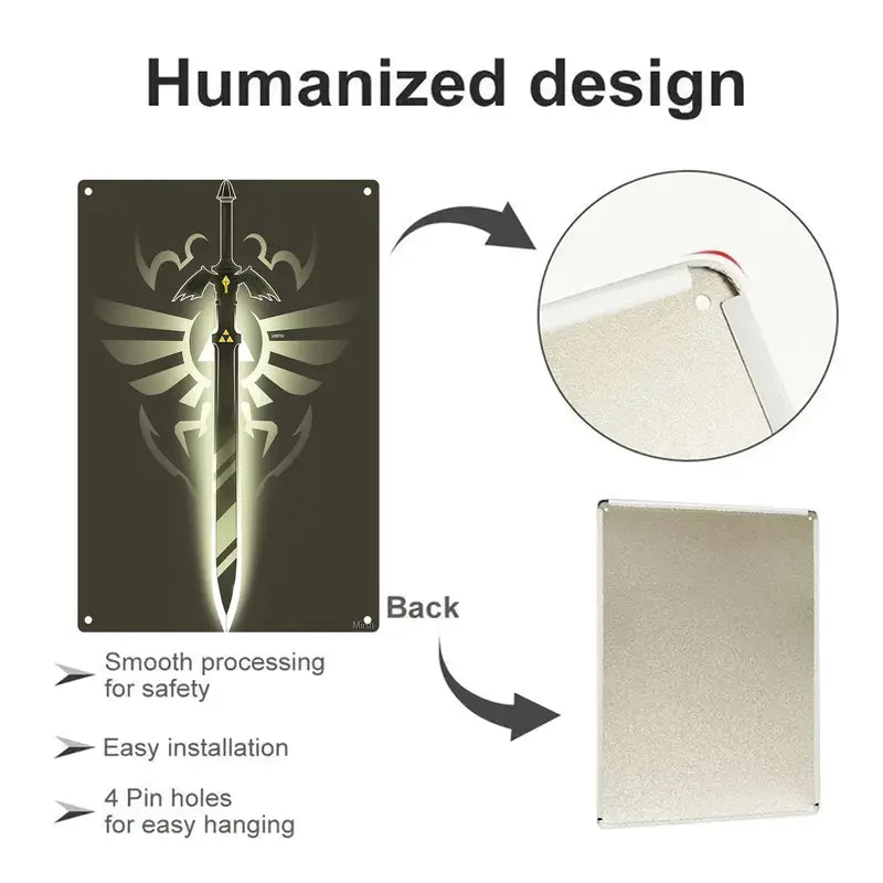 Art - Zelda Master Sword Light Metal Sign 8x11
