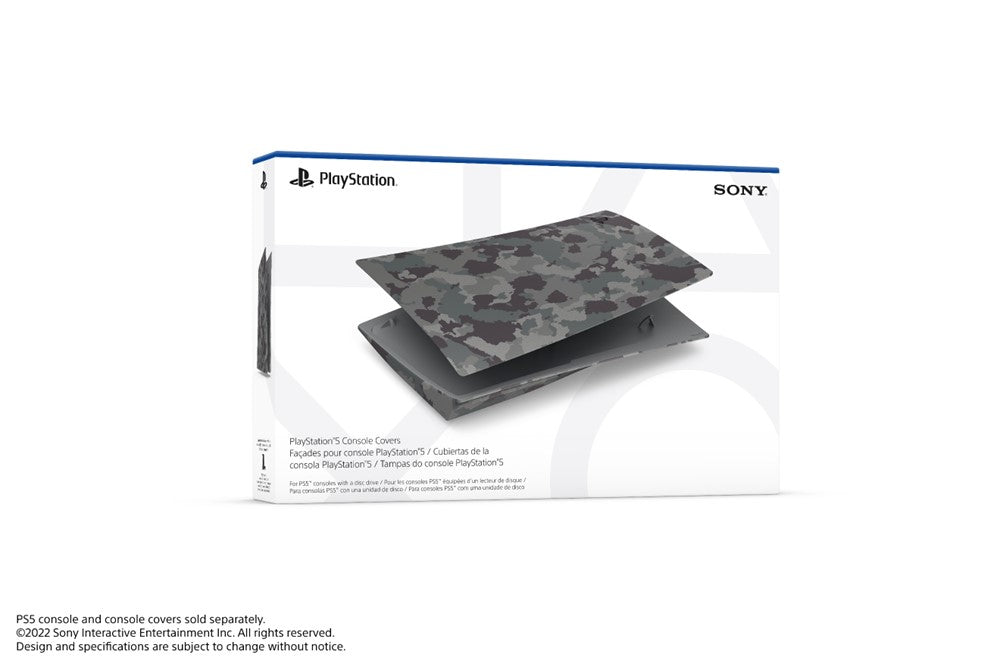 PS5 CONSOLE COVER GREY CAMO (STANDARD)