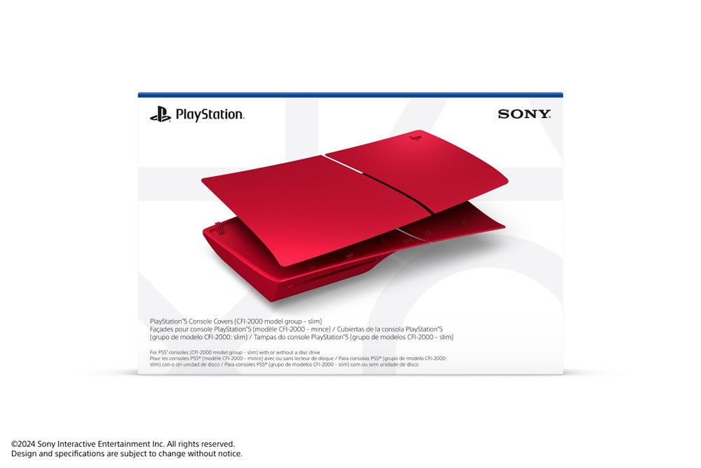 PS5 CONSOLE COVER VOLCANIC RED (STANDARD SLIM)