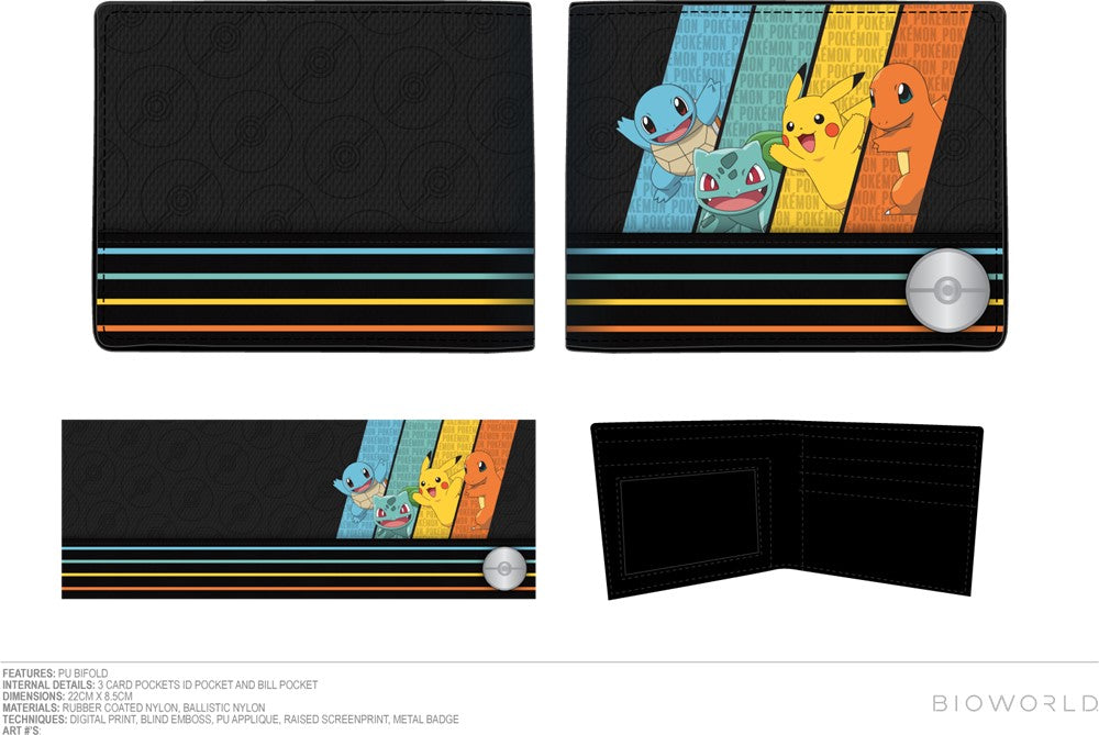 Wallet - Pokemon Kanto Starter 4 Bifold