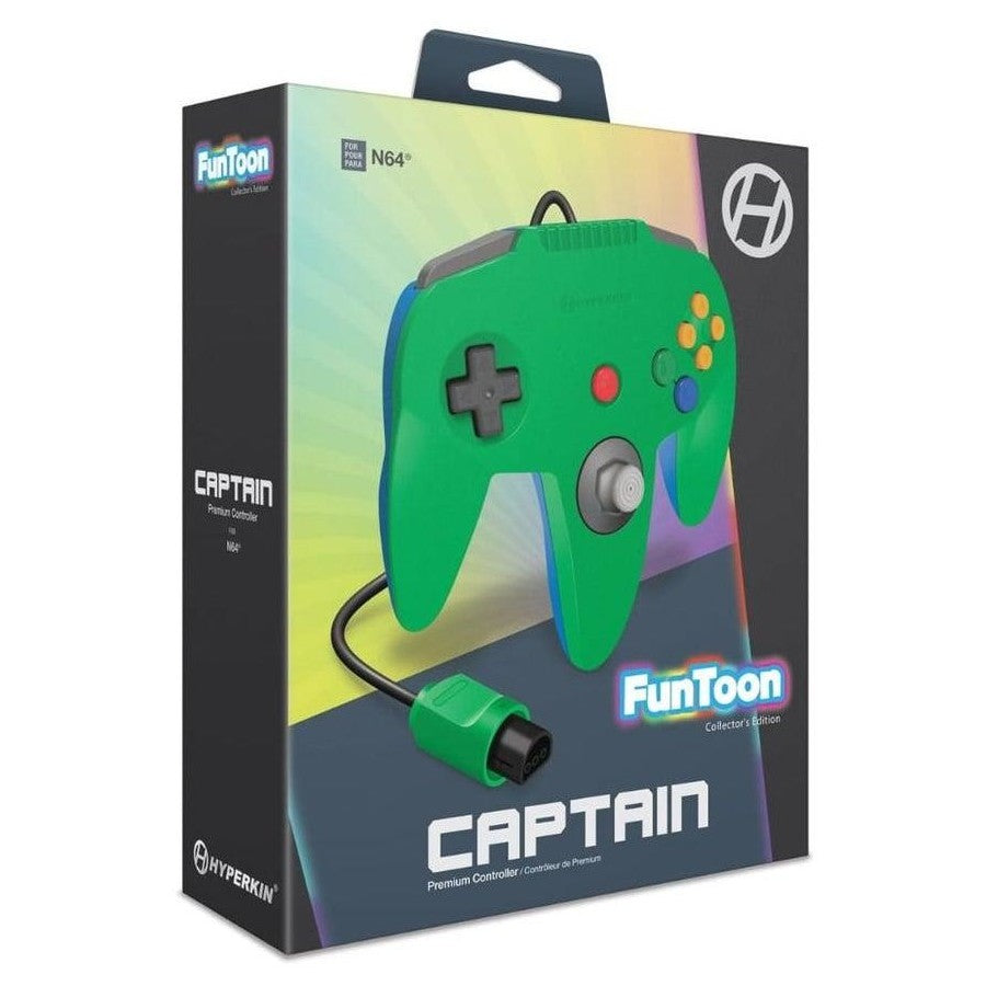 HYPERKIN CAPTAIN PREMIUM CONTROLLER FOR N64 FUNTOON COLLECTOR'S EDITION (HERO GREEN)