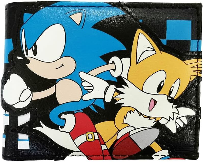 Wallet - Sonic Black/Blue Checkered Bifold