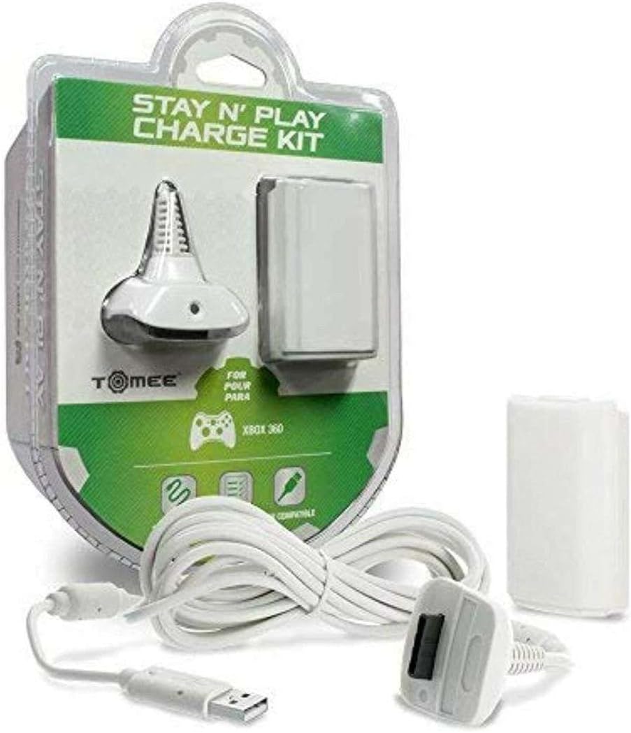 Xbox 360 Stay N' Play Charge Kit White