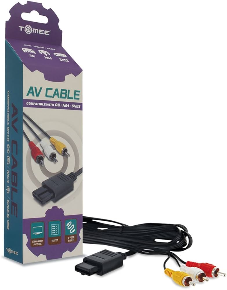 TOMEE AV CABLE FOR SUPER NES/ N64/GAMECUBE