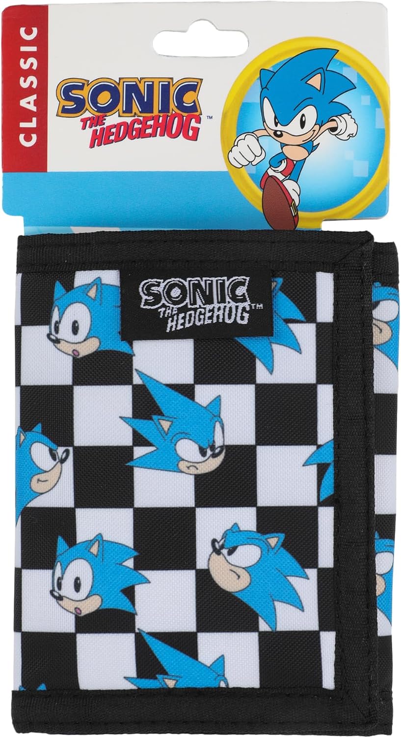 Wallet - Sonic the Hedgehog Checkered Design Kids Trifold