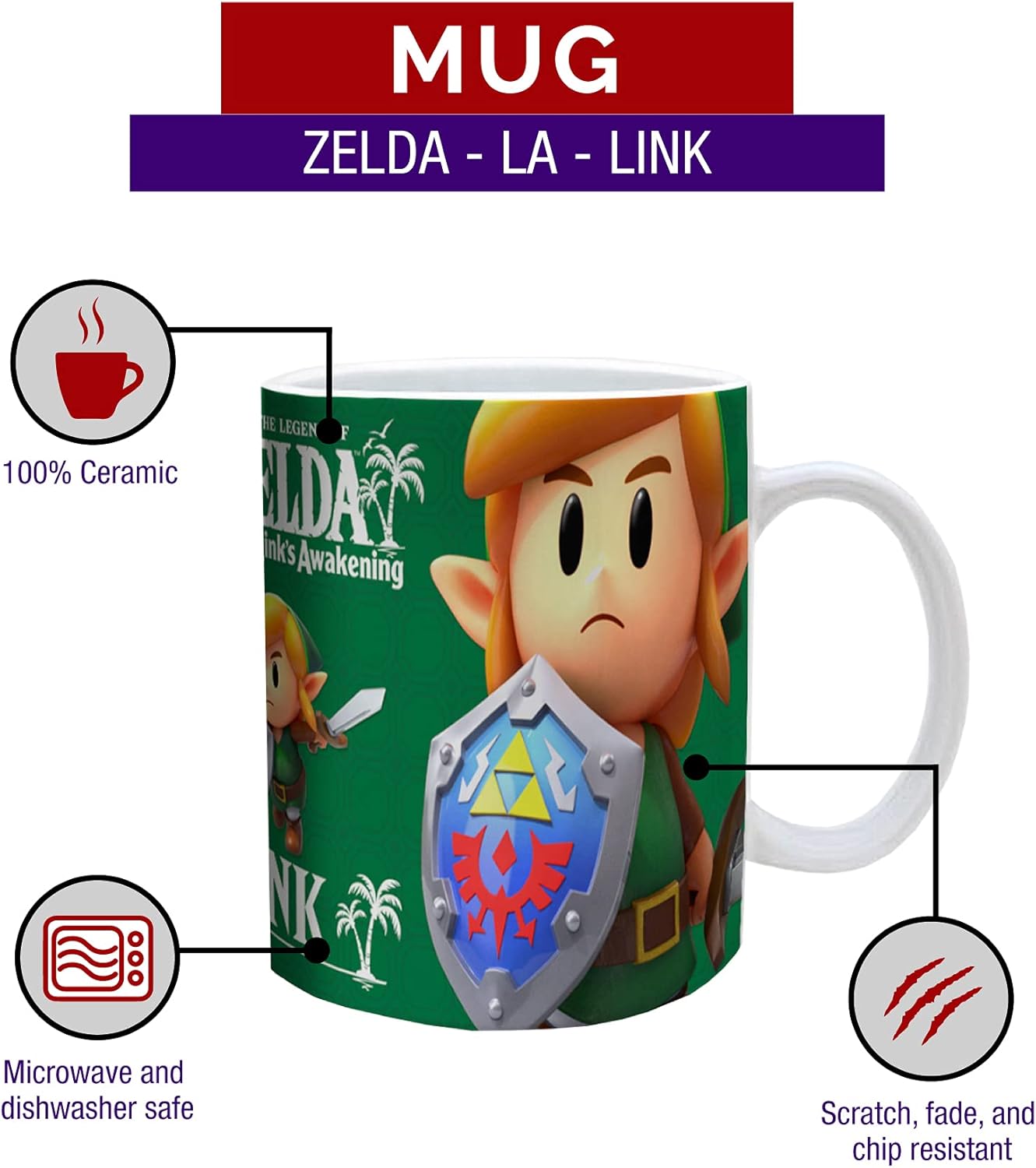 MUG - LINK LOZ LINKS AWAKENING 11oz