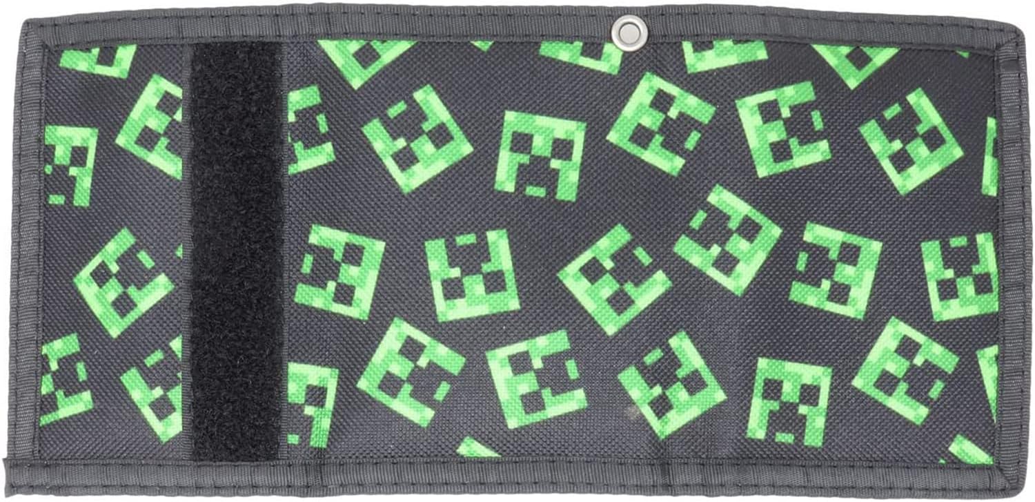 Wallet - Minecraft Creeper Face Collage Kids Trifold