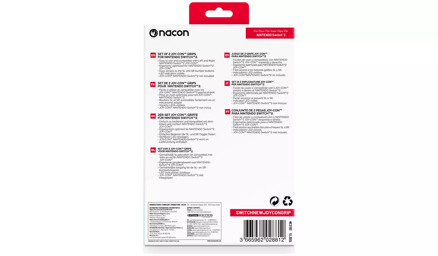 Nacon Dual Joy-Con Grip Set