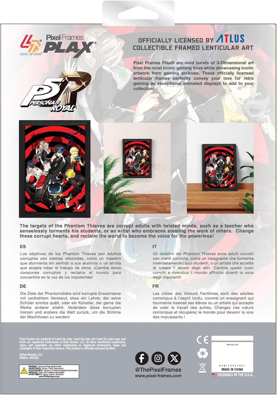 Persona 5 Royal Thieves Plax Lenticular
