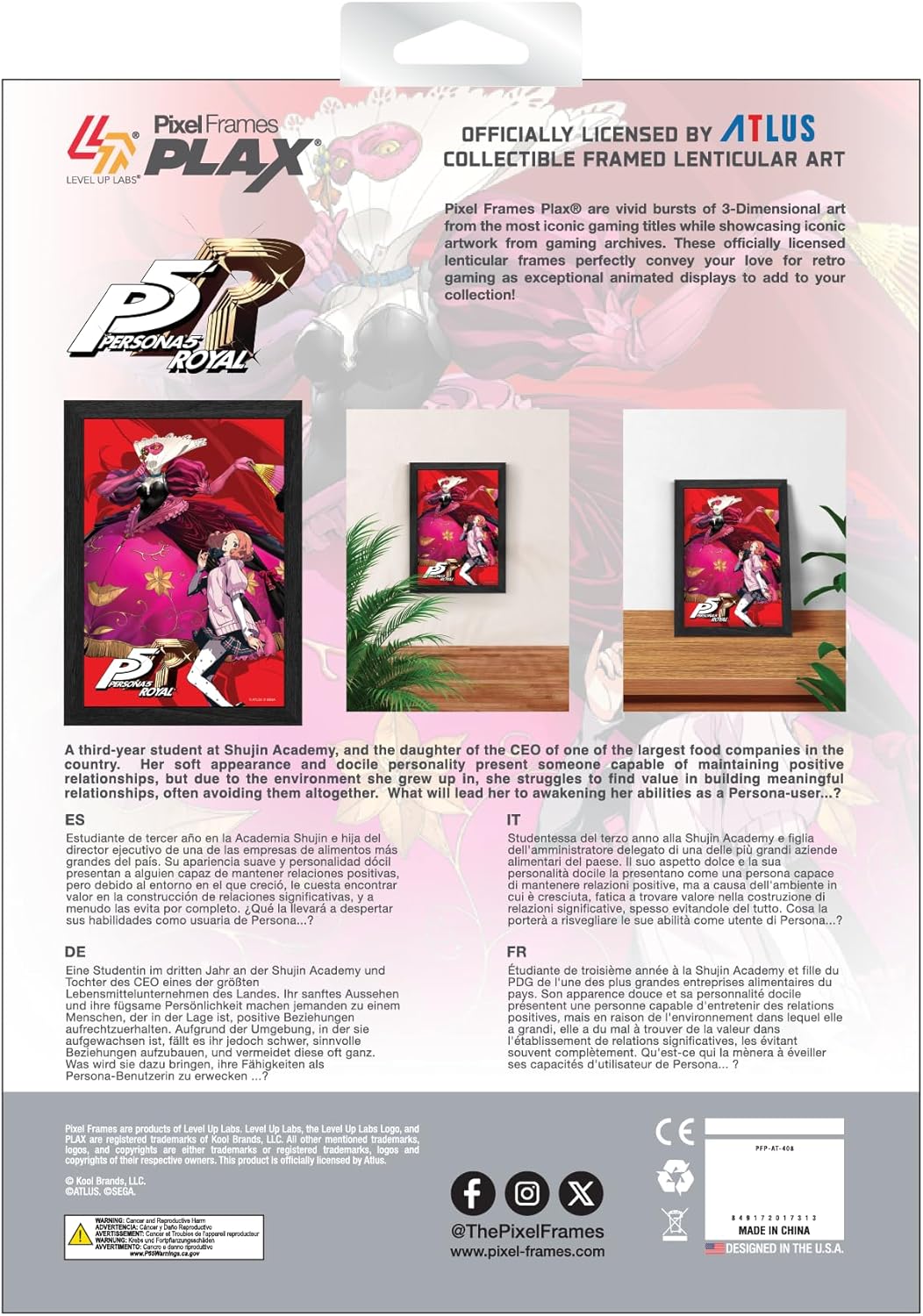 Persona 5 Royal Noir Plax Lenticular