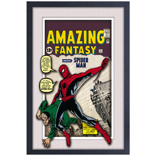 1st Comic Spider-Man Faux Matte Framed
