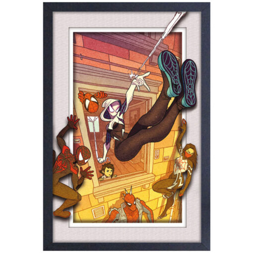 Hanging Around Spider-Gwen Faux Matte Framed
