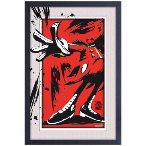 Eggman Splatter Sonic Faux Matte Framed