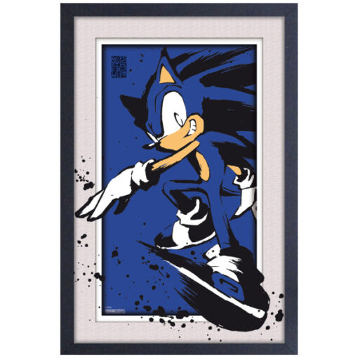Sonic Splatter Faux Matte Framed