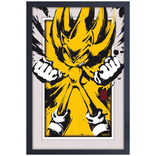 Super Sonic Splatter Faux Matte Framed