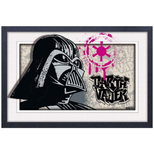 Vader Graffiti Star Wars Faux Matte Framed