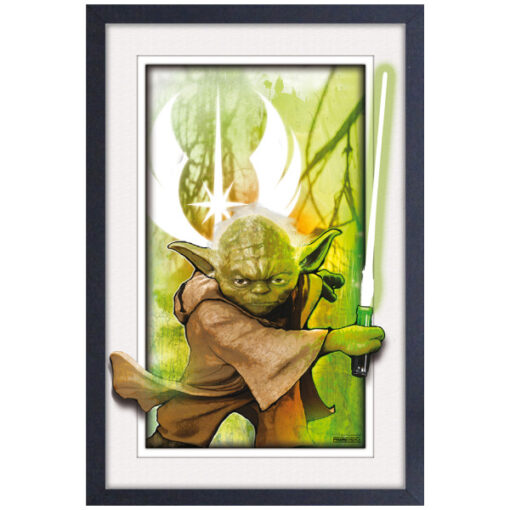 Yoda Star Wars Faux Matte Framed