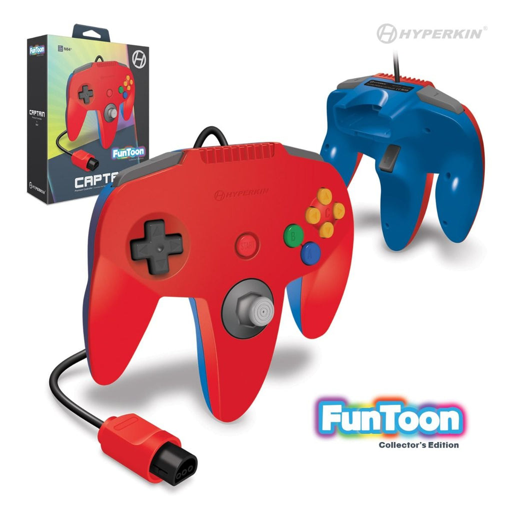 HYPERKIN CAPTAIN PREMIUM CONTROLLER FOR N64 FUNTOON COLLECTOR'S EDITION (HERO RED)