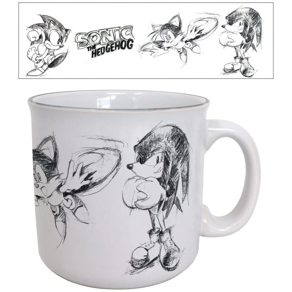 Mug - Sonic Character Graphite Ceramic 20 Oz