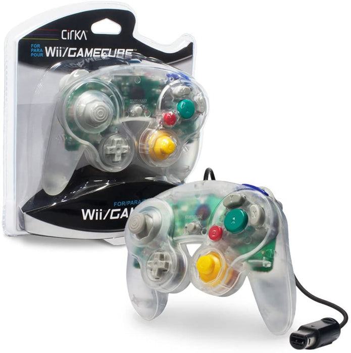 WII & GAMECUBE WIRED CONTROLLER (CLEAR) (CIRKA)