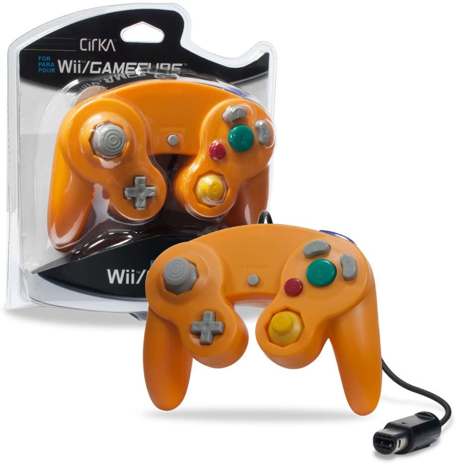 WII & GAMECUBE WIRED CONTROLLER (ORANGE) (CIRKA)