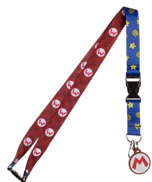 Lanyard - Super Mario Red/Blue (Coins/Stars)