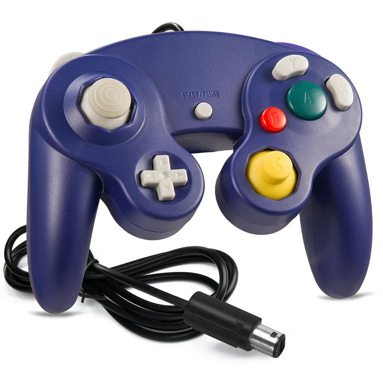 WII & GAMECUBE WIRED CONTROLLER (PURPLE) (CIRKA)