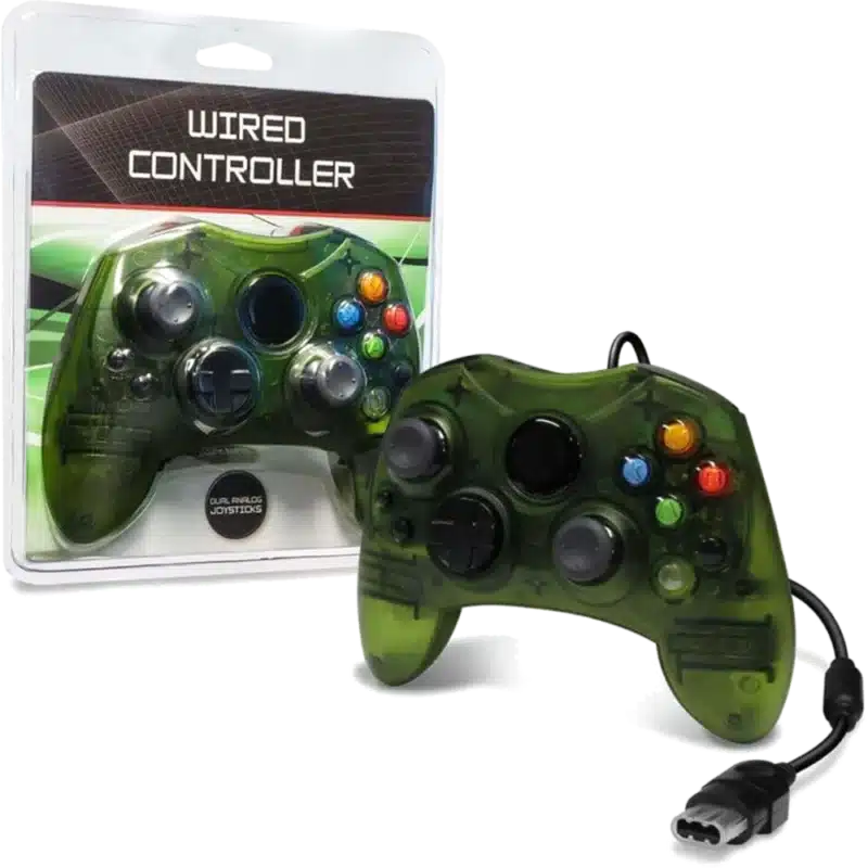 Green Wired Controller for Xbox Original