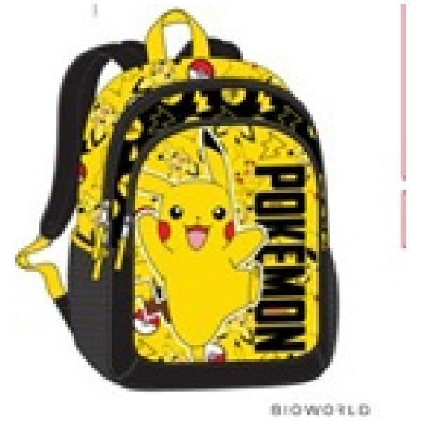 Backpack - Pokemon Pikachu LIghtning Bolt Print Yellow & Black 16inch