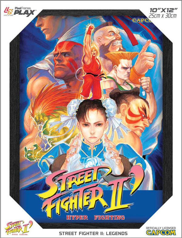 Street Fighter II Legends Pixel 3D Framed