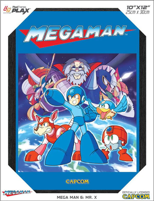 Mega Man Mr.X Pixel 3D Framed