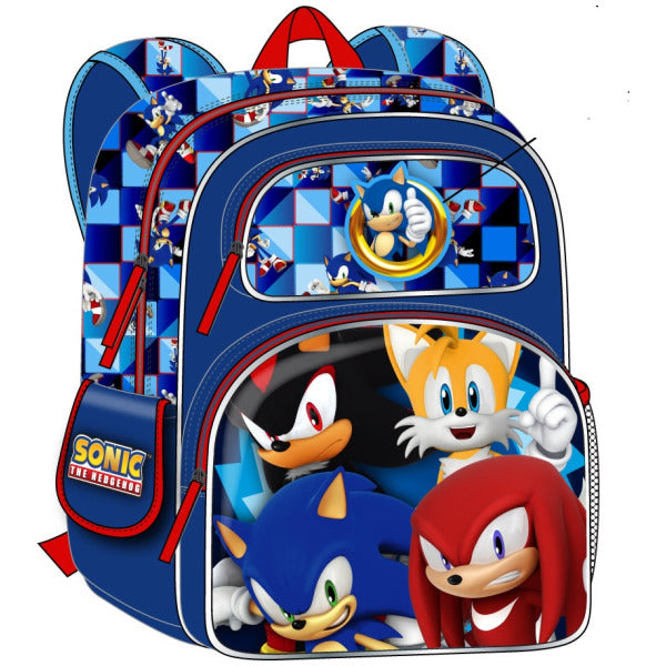 Sonic the Hedgehog Sonic Group Blue 16″ 3D Backpack