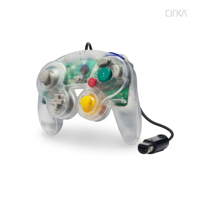 WII & GAMECUBE WIRED CONTROLLER (CLEAR) (CIRKA)