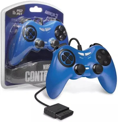 PS2 Wired Controller Blue (Armor3)