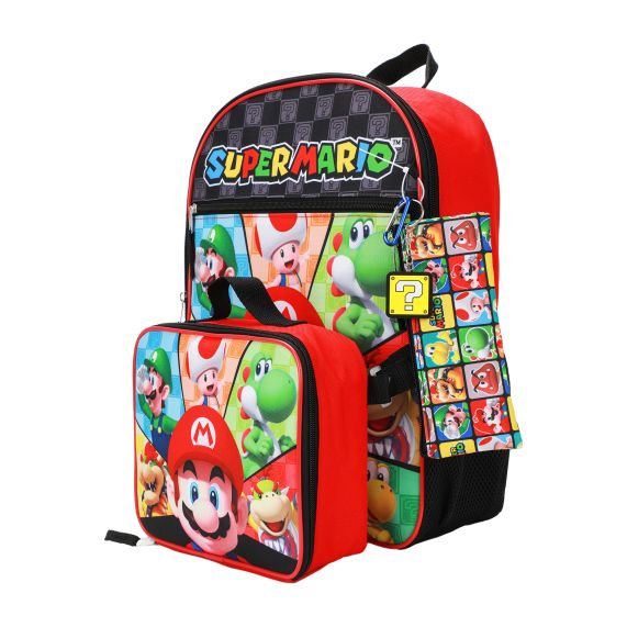 Backpack - Super Mario Mario & Villians 5 Piece Set