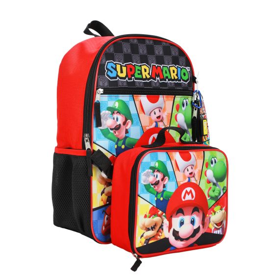 Backpack - Super Mario Mario & Villians 5 Piece Set