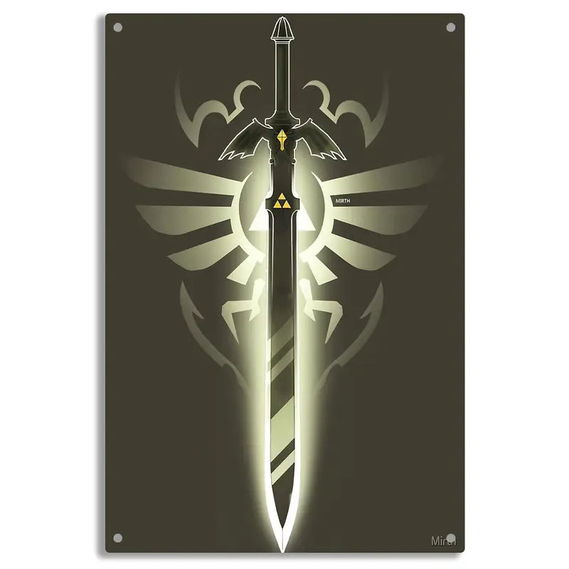 Art - Zelda Master Sword Light Metal Sign 8x11