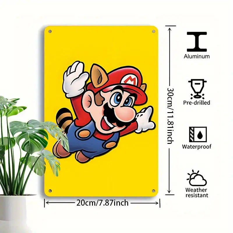 Art - Super Mario 3 Mario Metal Sign 8x11