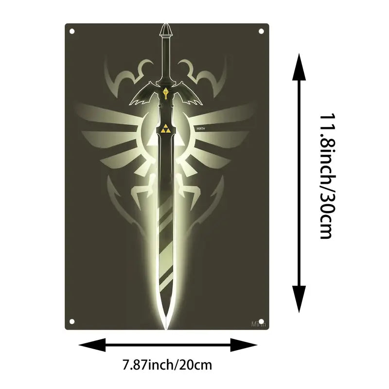 Art - Zelda Master Sword Light Metal Sign 8x11