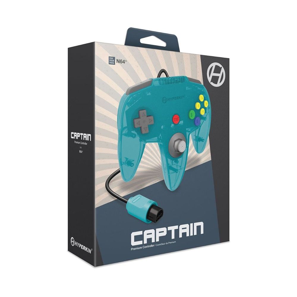 HYPERKIN CAPTAIN PREMIUM CONTROLLER FOR N64 TURQUOISE