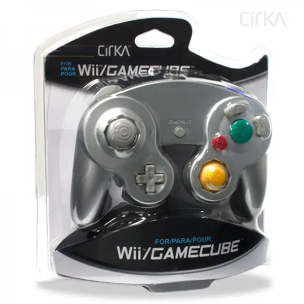 WII & GAMECUBE WIRED CONTROLLER (SILVER) (CIRKA)