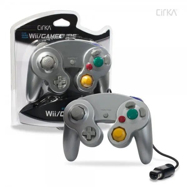 WII & GAMECUBE WIRED CONTROLLER (SILVER) (CIRKA)