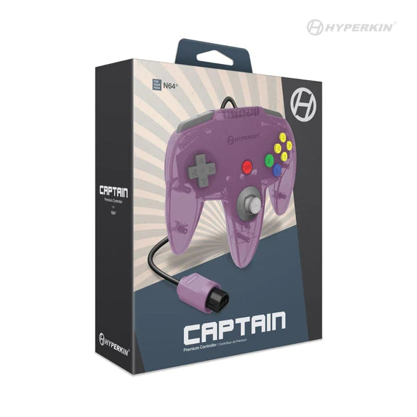 HYPERKIN CAPTAIN PREMIUM CONTROLLER FOR N64 (AMETHSYT PURPLE)