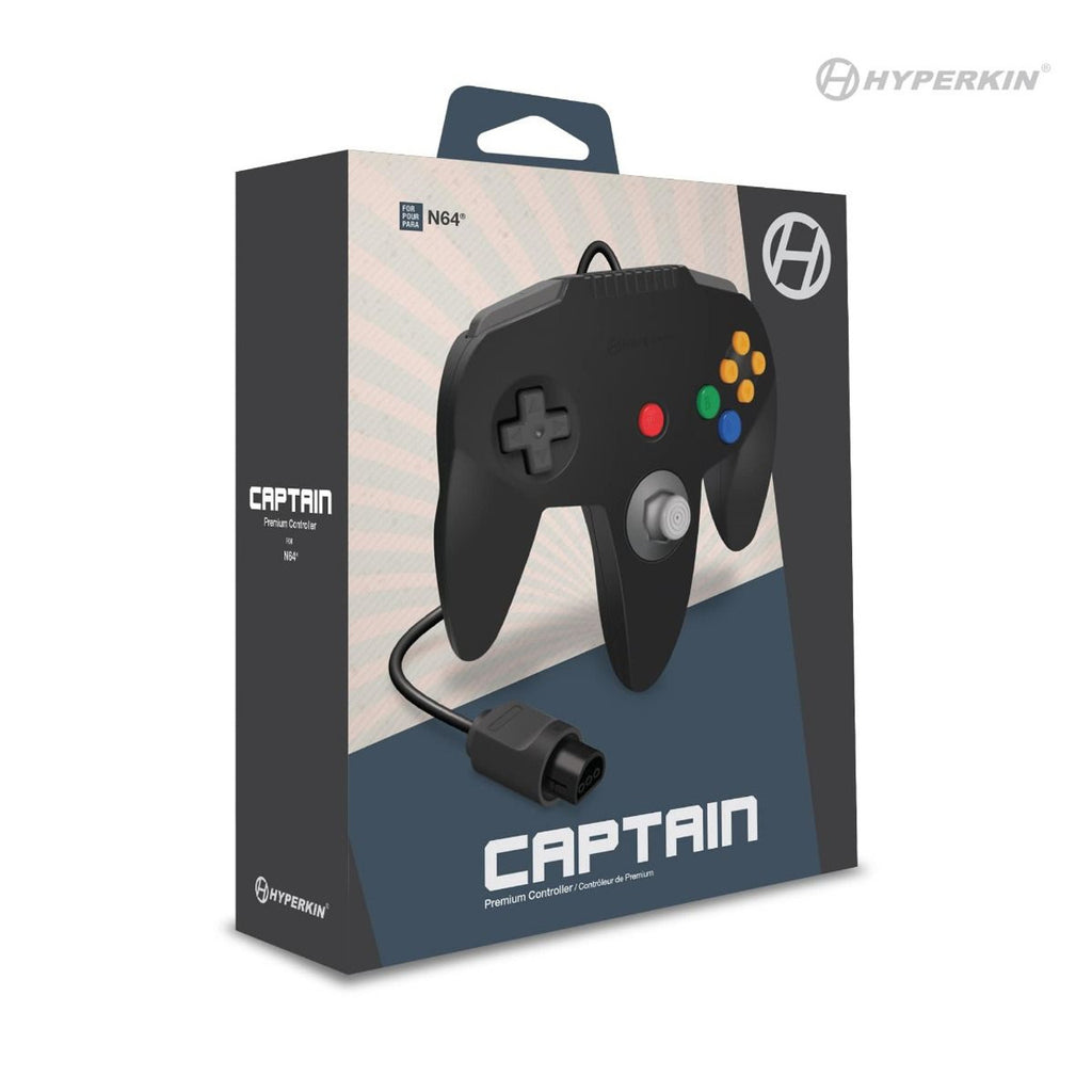 HYPERKIN CAPTAIN PREMIUM CONTROLLER FOR N64 (BLACK)