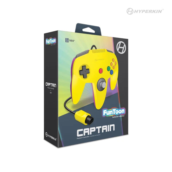 HYPERKIN CAPTAIN PREMIUM CONTROLLER FOR N64 FUNTOON COLLECTOR'S EDITION (RIVAL YELLOW)